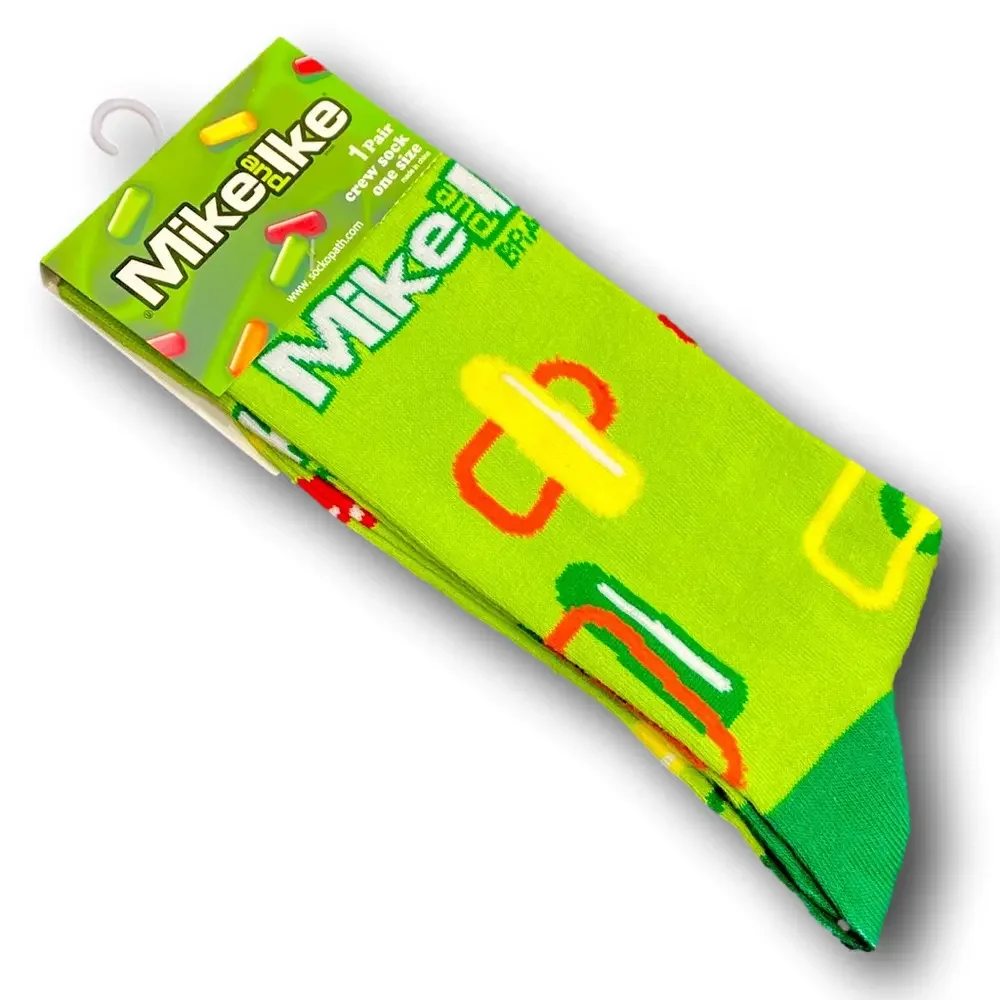 3/$20 Mike And Ike Retro Candy Funny Novelty Crew Socks - NWT